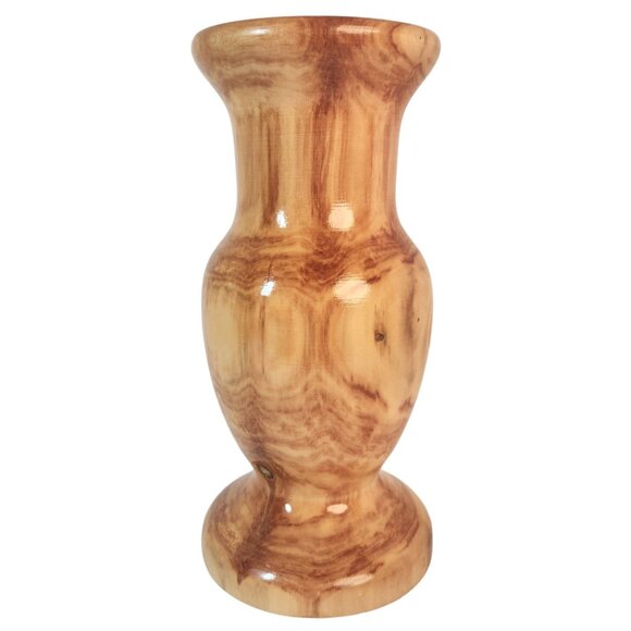 R.D. Brady Signed Burled Wooden Vase 9-1/2" H x 4-1/2" W (at base) - Picture 1 of 8